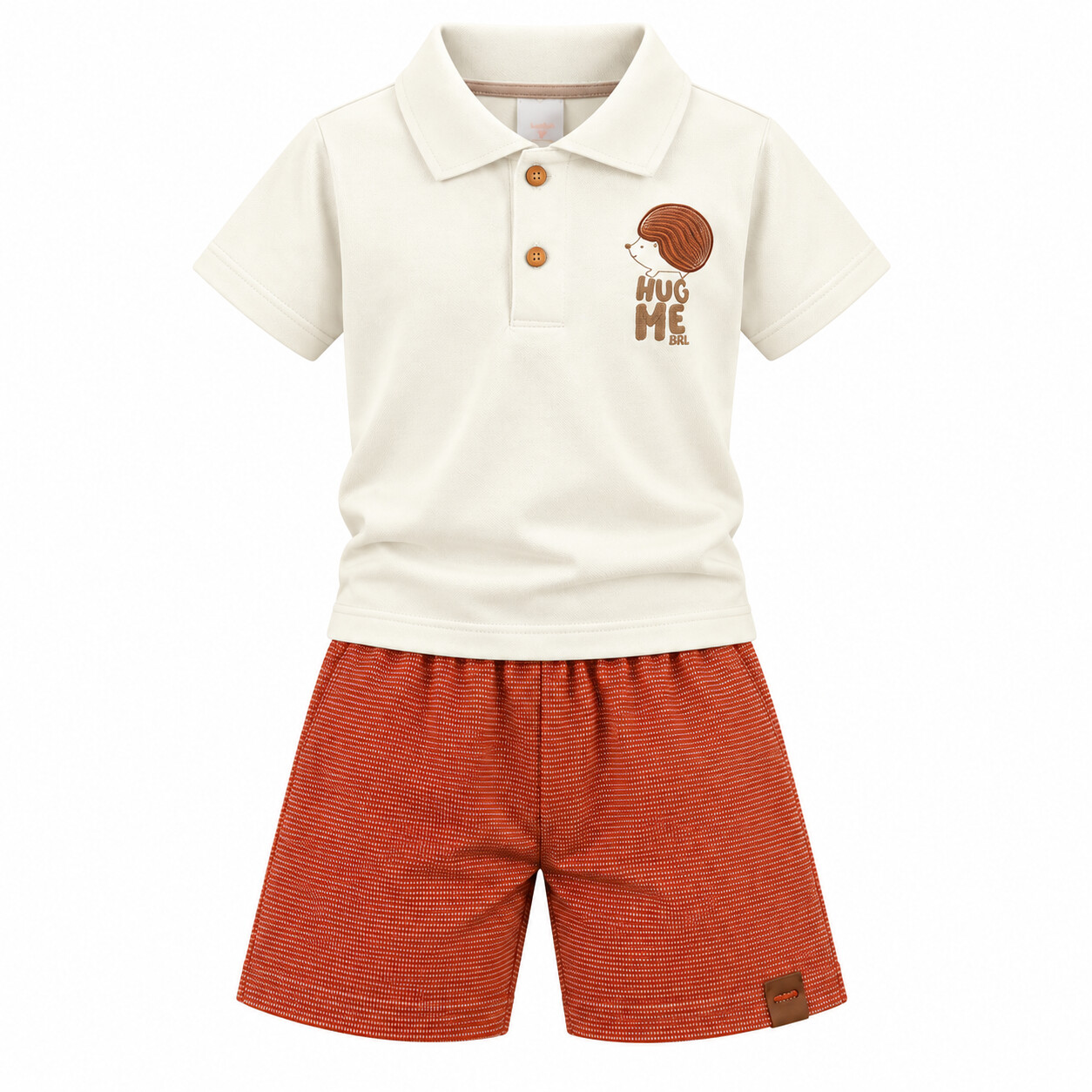 Conjunto Infantil Marlan Camiseta Gola Polo E Bermuda