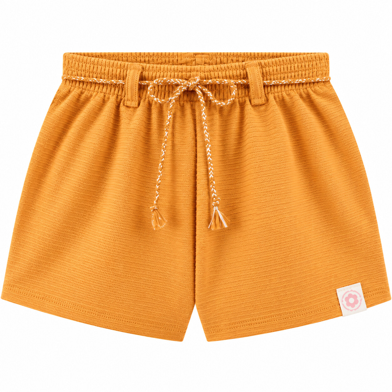 Short Juvenil Marlan Moletinho Detalhe Cadarço Lurex