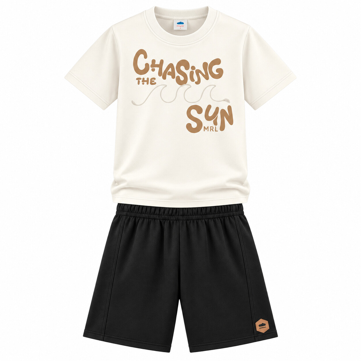 Conjunto Juvenil Marlan Camiseta Estampa Onda E Bermuda