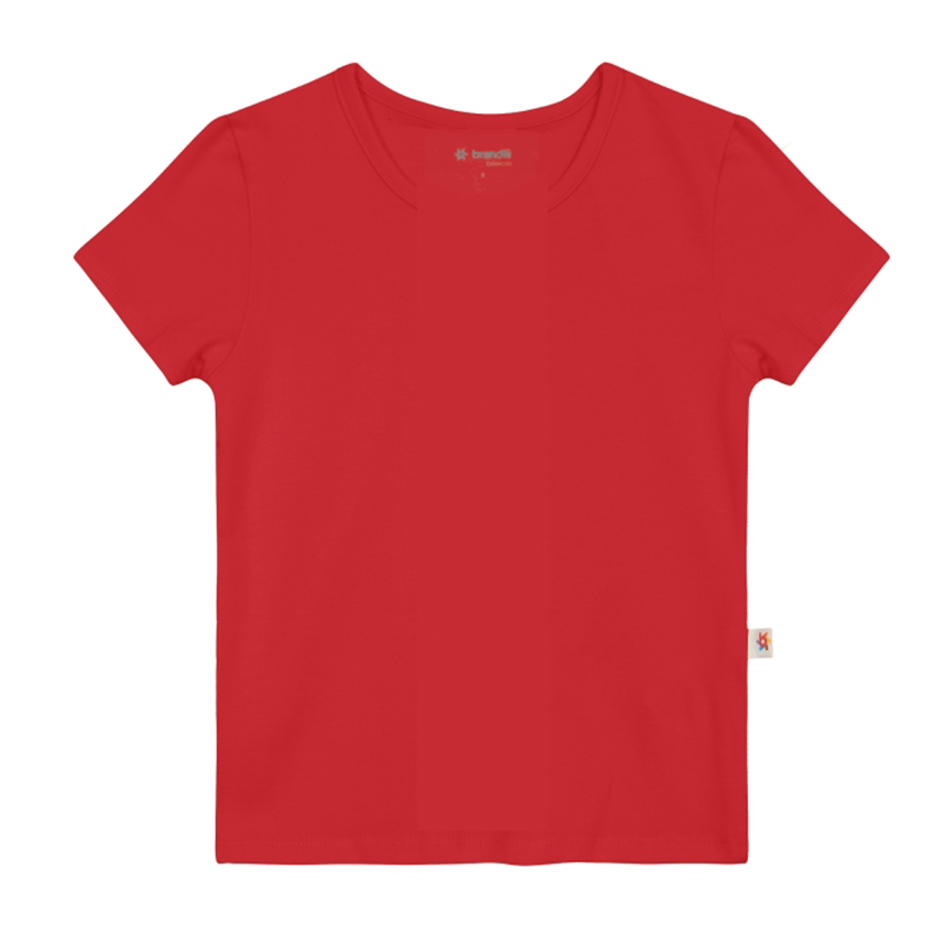 Blusa Infantil Brandili Manga Curta Básica Cotton