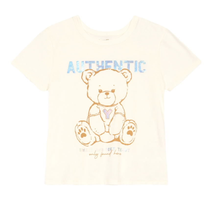 Blusa Juvenil Brandili Manga Curta Estampa Urso Authentic