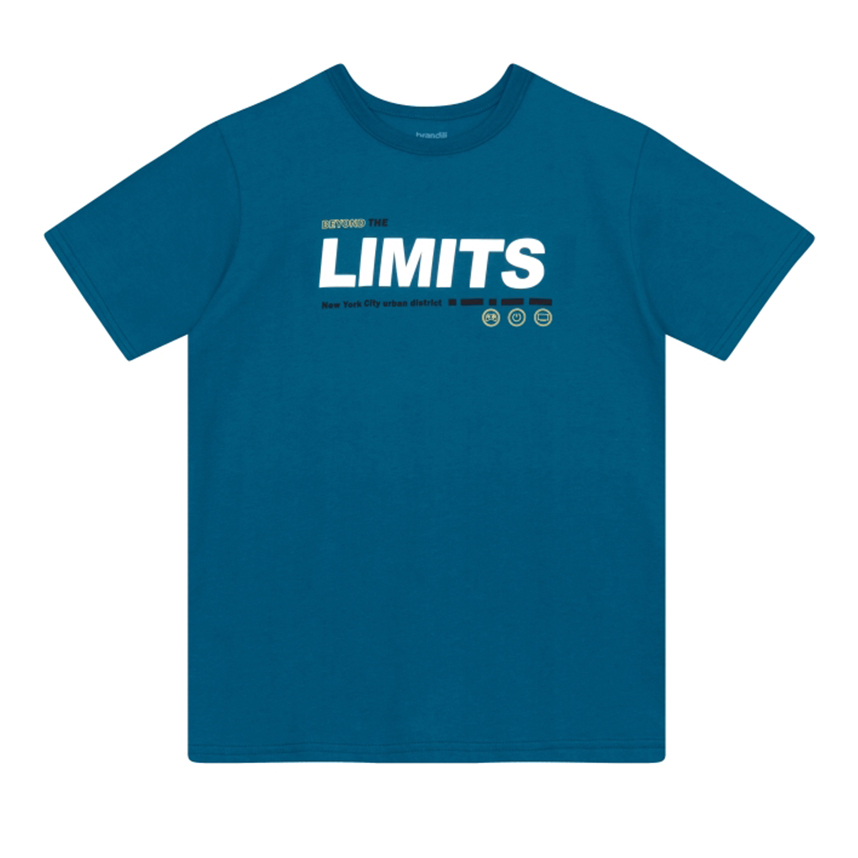 Camiseta Juvenil Brandili Manga Curta Estampa Limits