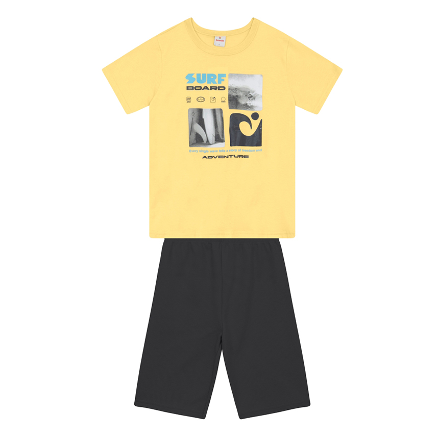 Conjunto Infantil Brandili Camiseta Surf Board e Bermuda