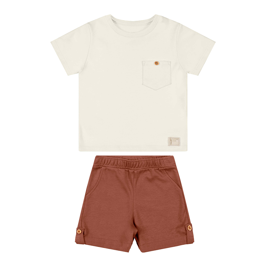 Conjunto Infantil Colorittá Camiseta Manga Curta E Bermuda