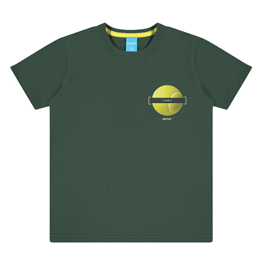 Camiseta Infantil Kamylus Manga Curta Estampa Bola Diversas