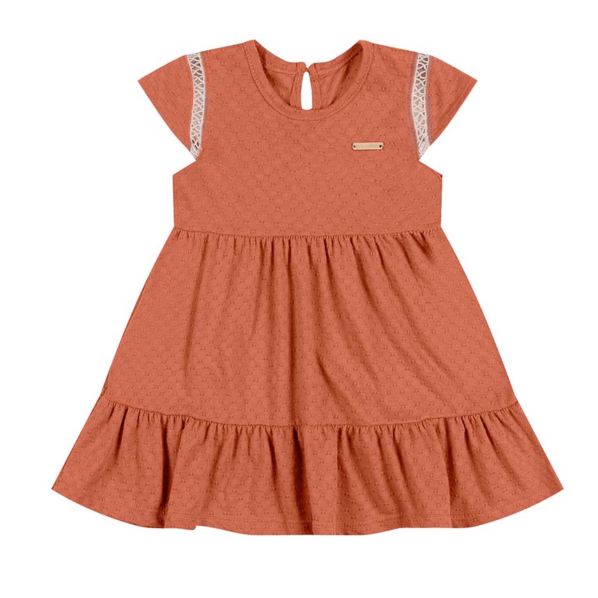 Vestido Infantil Colorittá Cavado Detalhe Babados