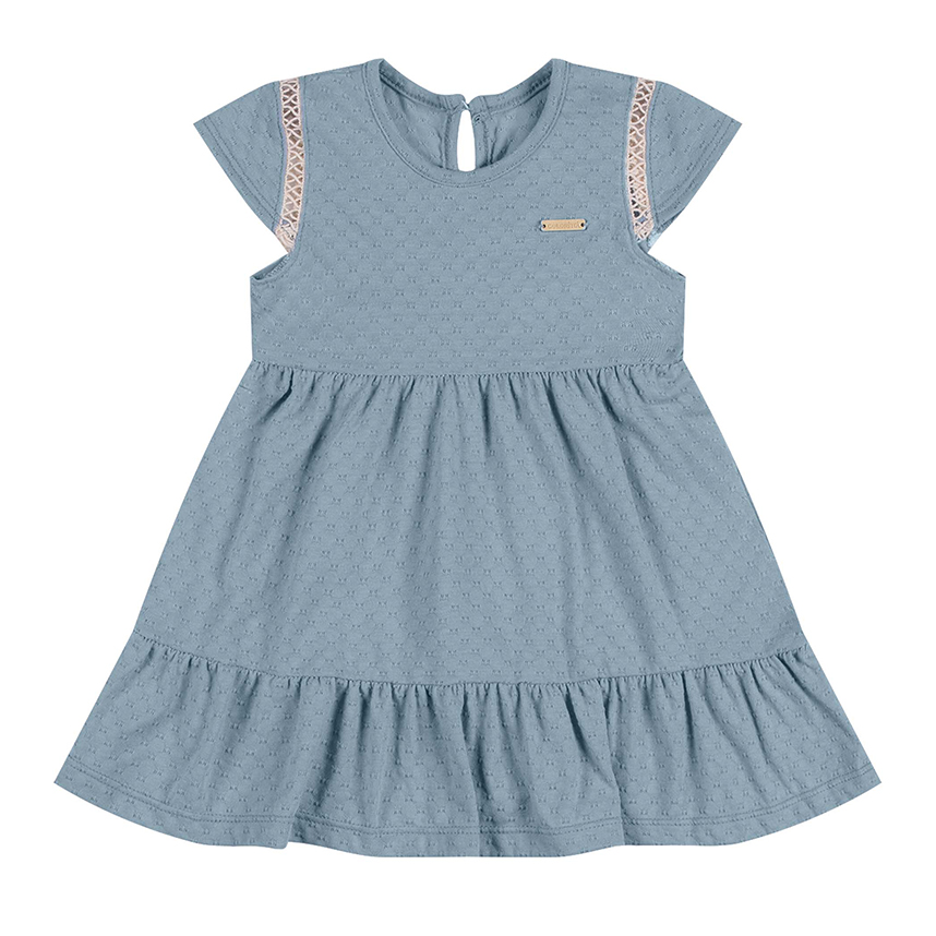 Vestido Infantil Colorittá Cavado Detalhe Babados Vestido Infantil Colorittá Cavado Detalhe Babados