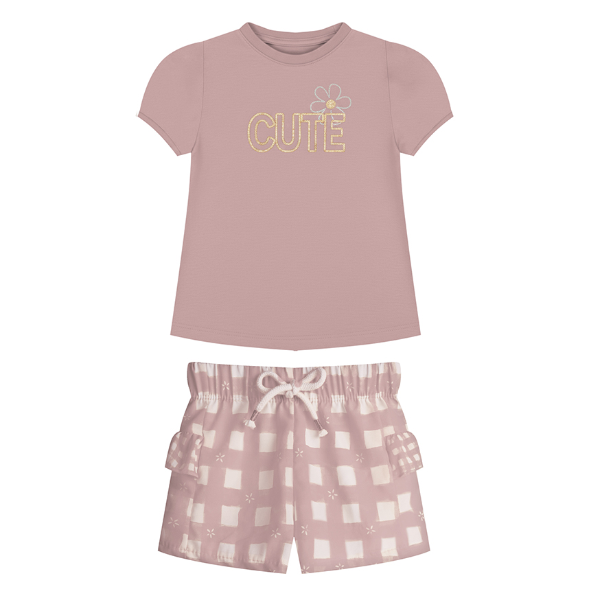 Conjunto Infantil Trick Nick Blusa Estampa Cute E Short