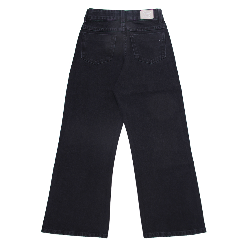 Calça Jeans Infantil Perbol Black Feminina Wide Strass
