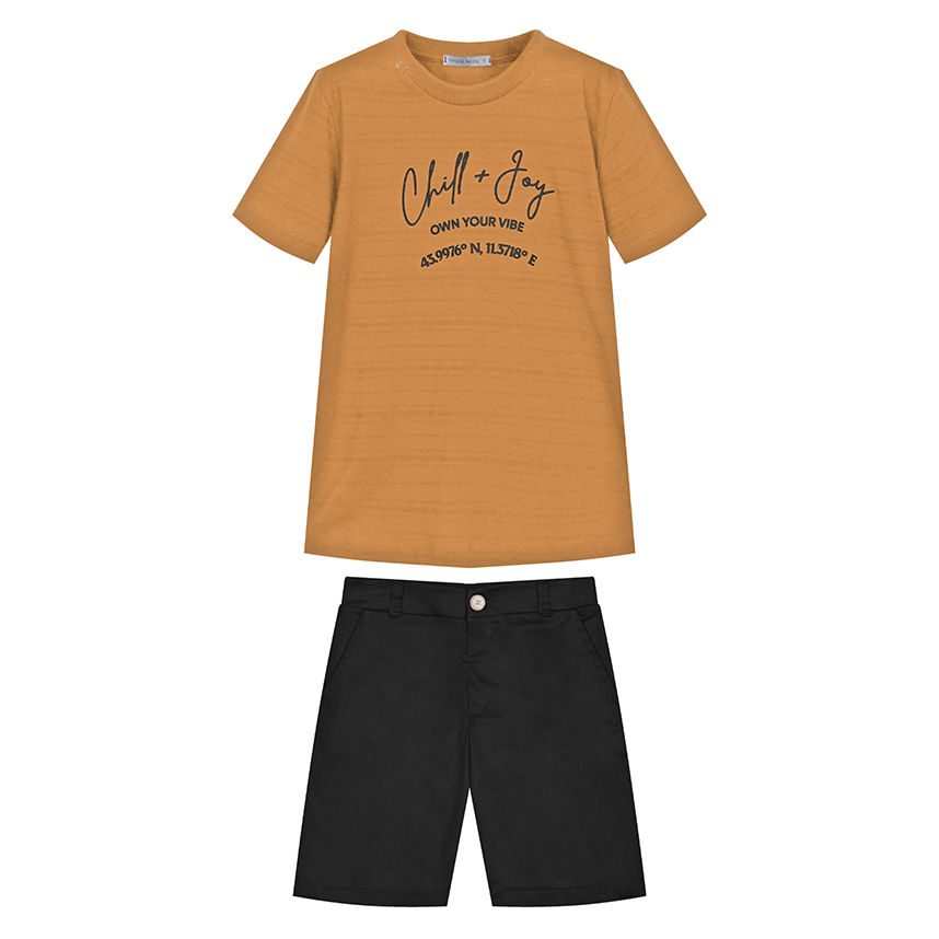 Conjunto Juvenil Trick Nick Camiseta Estampada e Bermuda