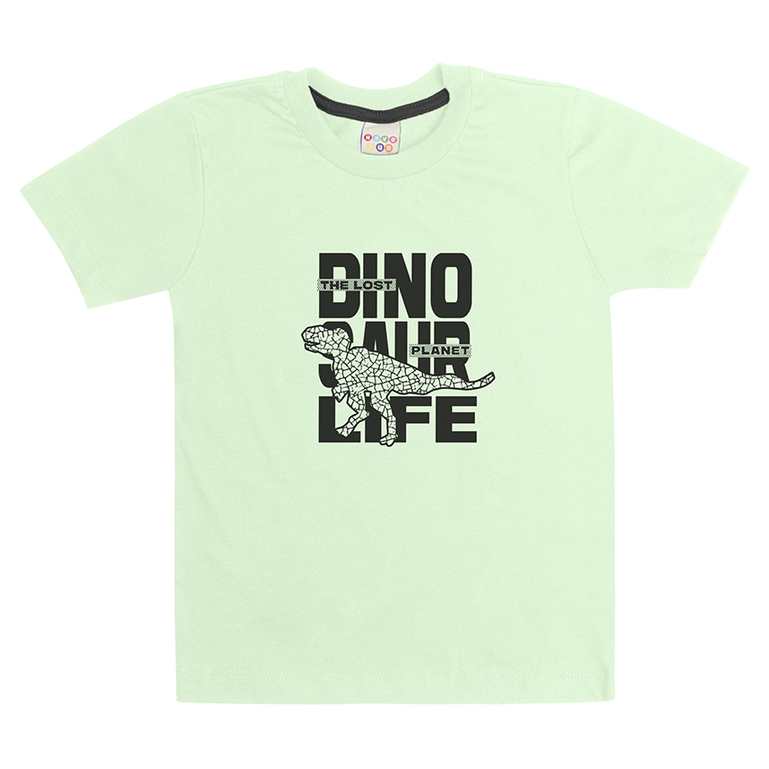 Camiseta Infantil Have Fun Manga Curta Estampa Dinossauro