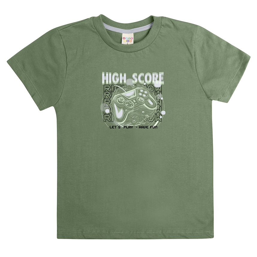 Camiseta Infantil Have Fun Manga Curta Estampa High Score
