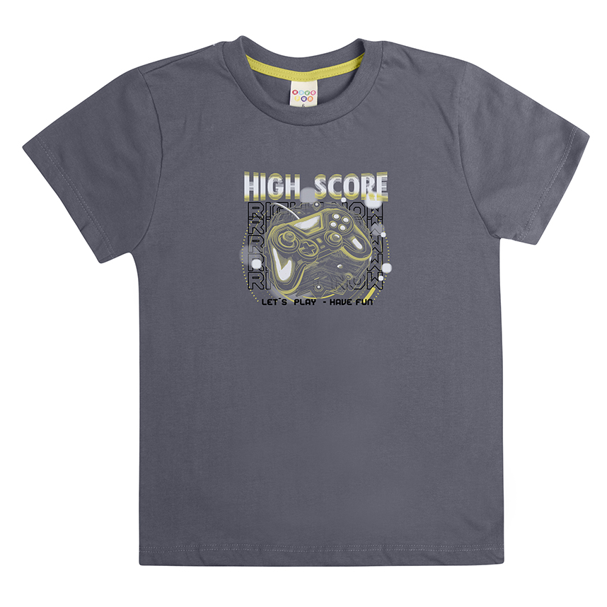 Camiseta Infantil Have Fun Manga Curta Estampa High Score