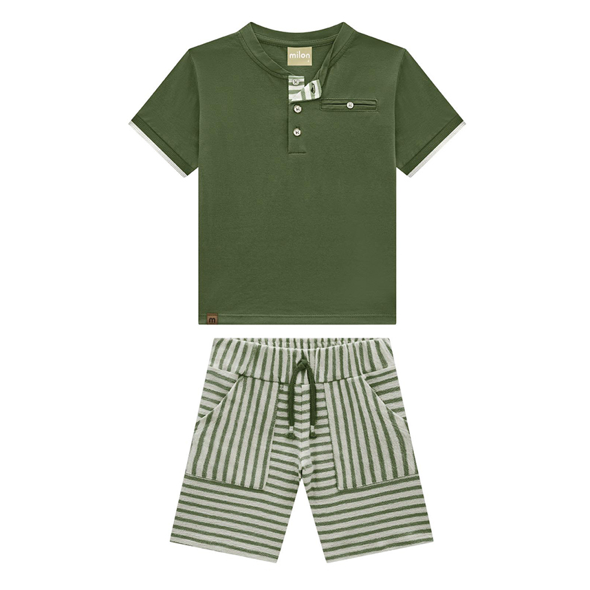 Conjunto Infantil Milon Camiseta Estampa Jet Ski E Bermuda