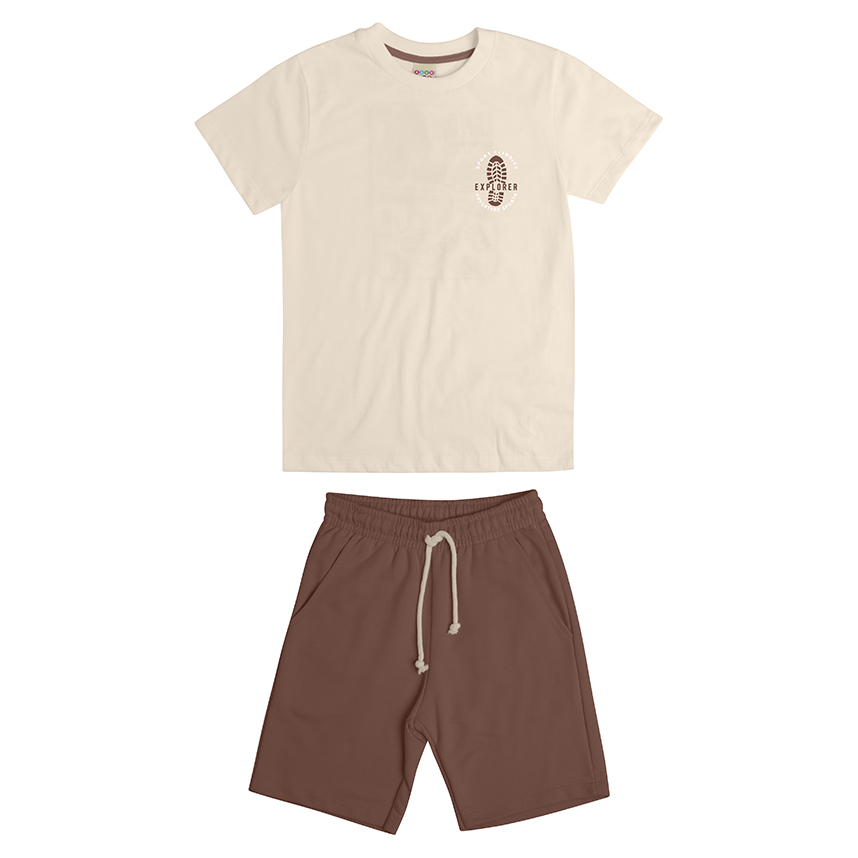 Conjunto Infantil Have Fun Camiseta Explorer e Bermuda