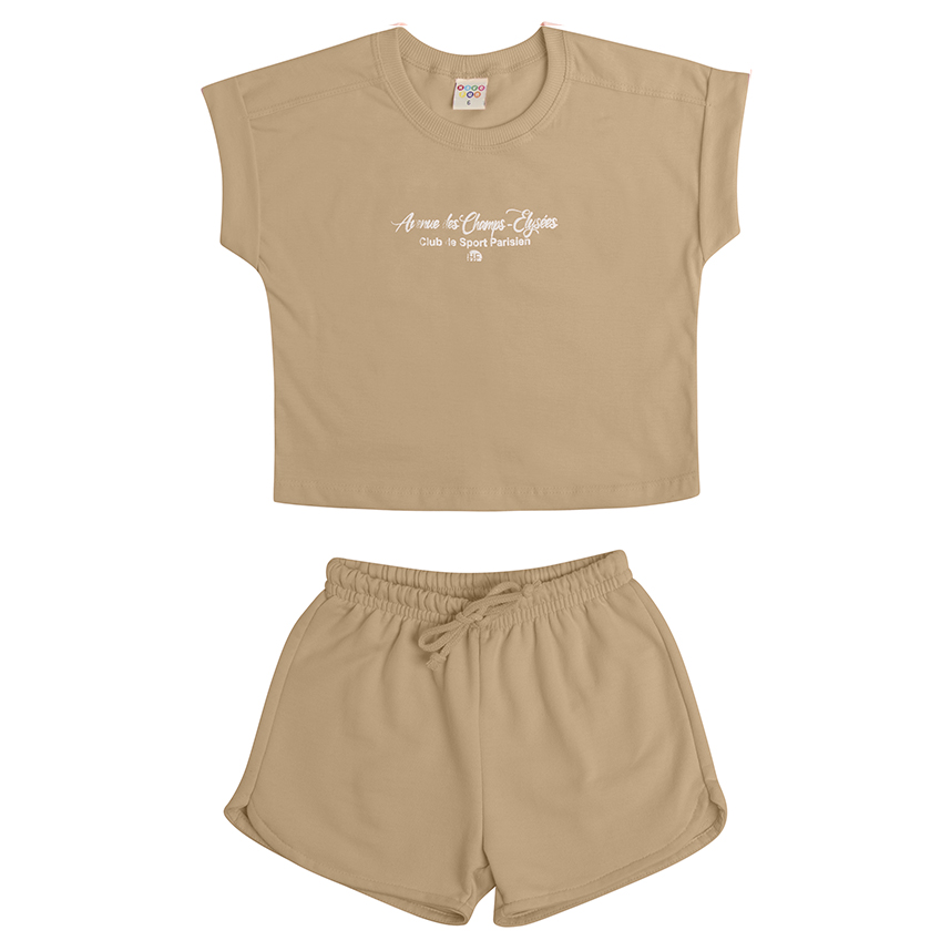 Conjunto Juvenil Have Fun Blusa e Short Moletom