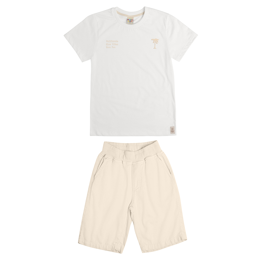 Conjunto Juvenil Have Fun Camiseta California e Bermuda