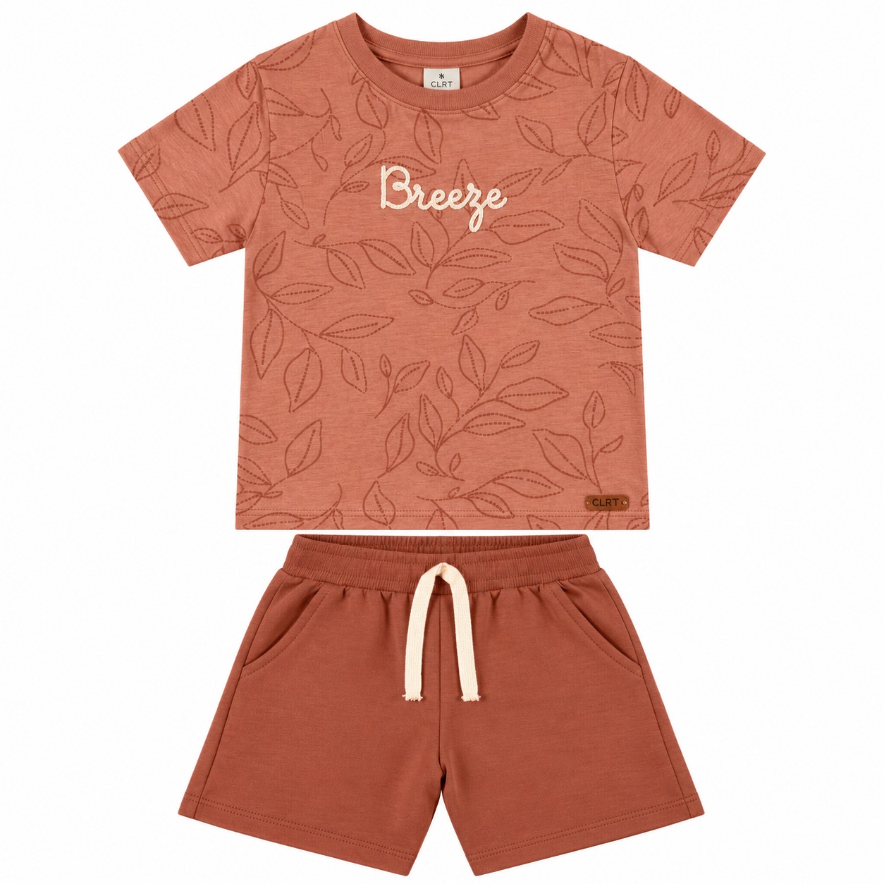 Conjunto Bebê Colorittá Camiseta Bordado Breeze E Bermuda