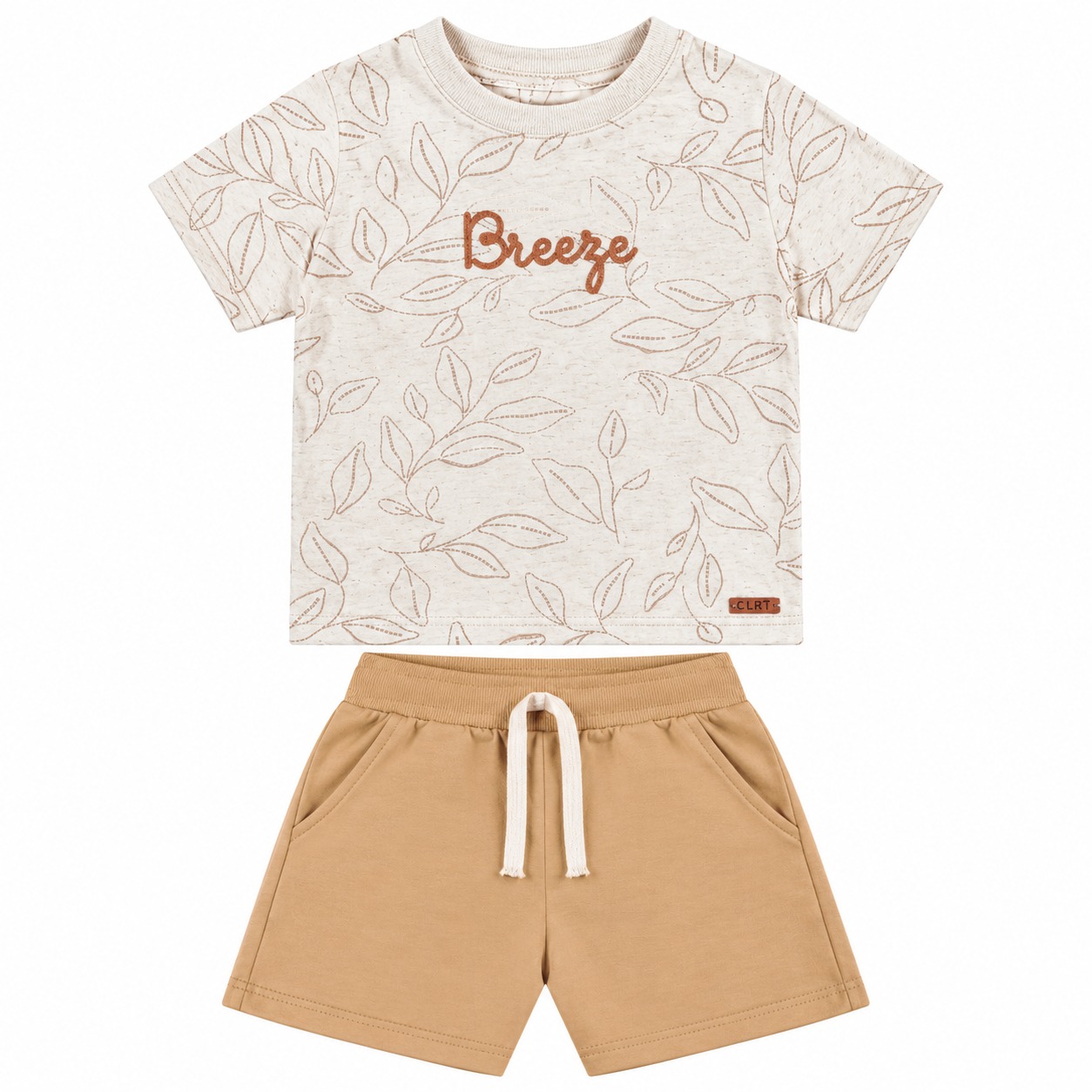 Conjunto Bebê Colorittá Camiseta Bordado Breeze E Bermuda