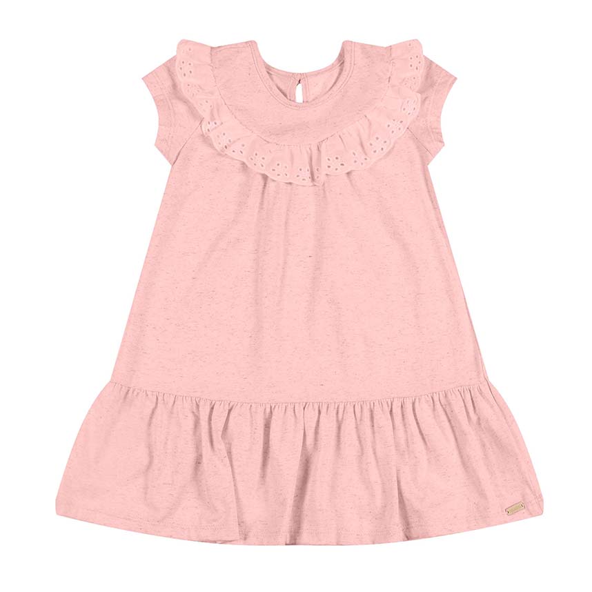 Vestido Infantil Colorittá Cavado Babado Laise