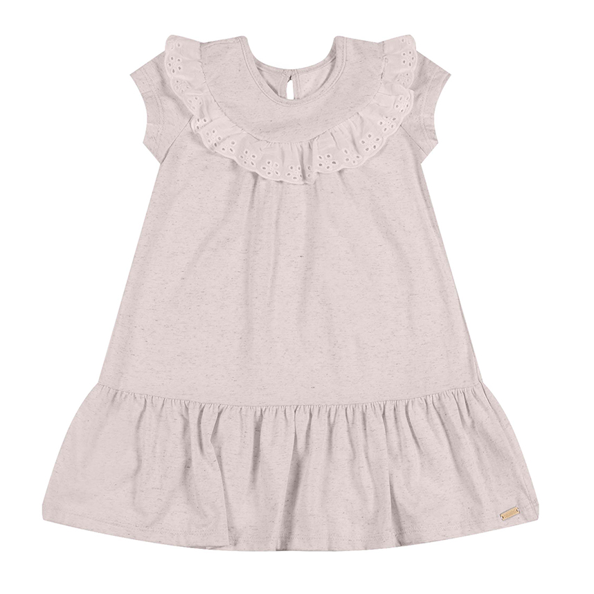 Vestido Infantil Colorittá Cavado Babado Laise