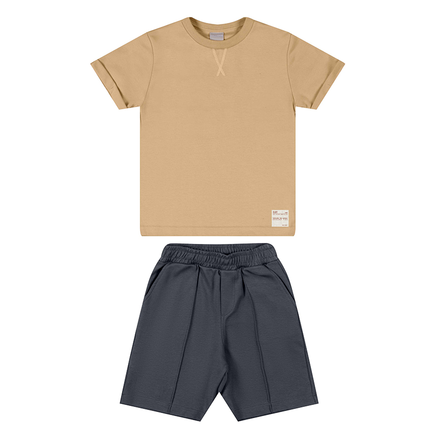 Conjunto Infantil Colorittá Camiseta Suedine E Bermuda