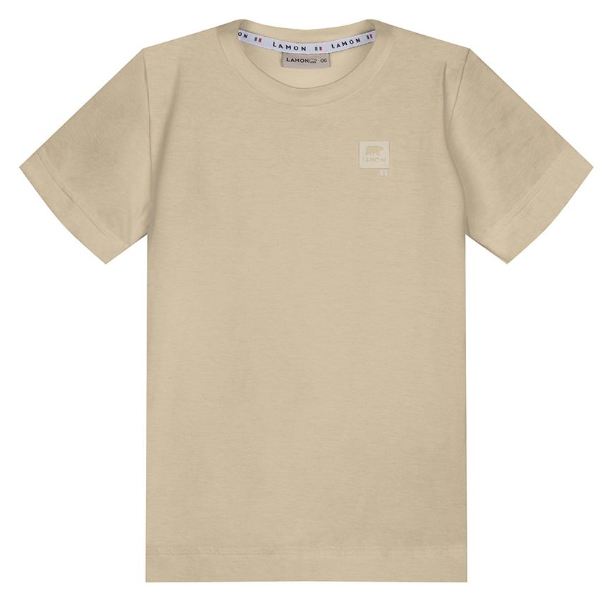 Camiseta Infantil Lamon Manga Curta Estampa Relevo