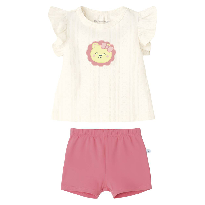 Conjunto Bebê Malwee Blusa Estampa Leoa E Short