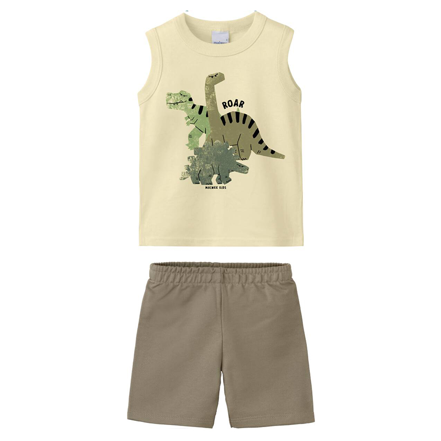 Conjunto Infantil Malwee Regata Estampas Sortidas E Bermuda