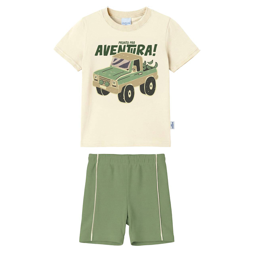 Conjunto Infantil Malwee Camiseta Estampa Carro E Bermuda