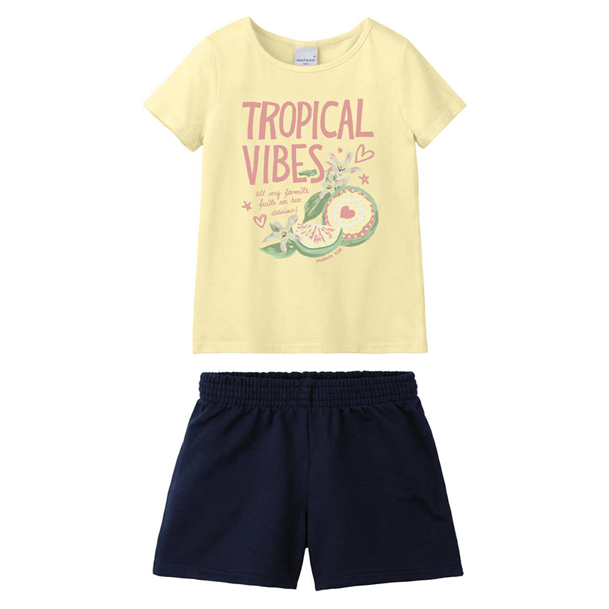 Conjunto Juvenil Malwee Blusa Estampas Sortidas E Short