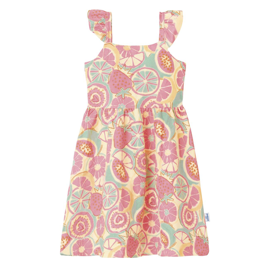 Vestido Infantil Malwee Com Alças Estampa De Frutas