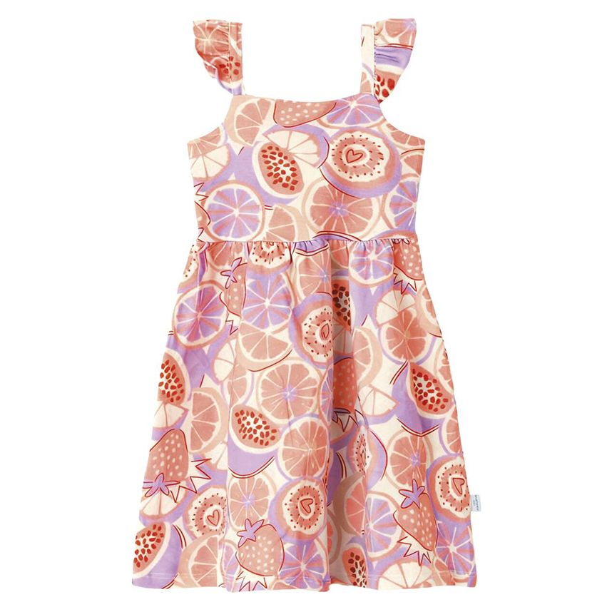Vestido Infantil Malwee Com Alças Estampa De Frutas