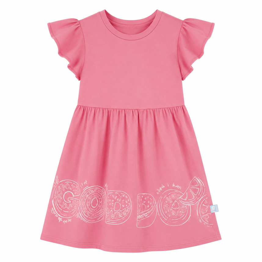 Vestido Infantil Malwee Cavado Estampa Na Barra Frutas