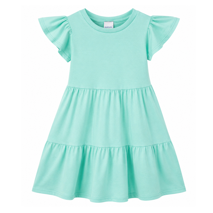 Vestido Juvenil Malwee Manga Curta 2 Marias Liso