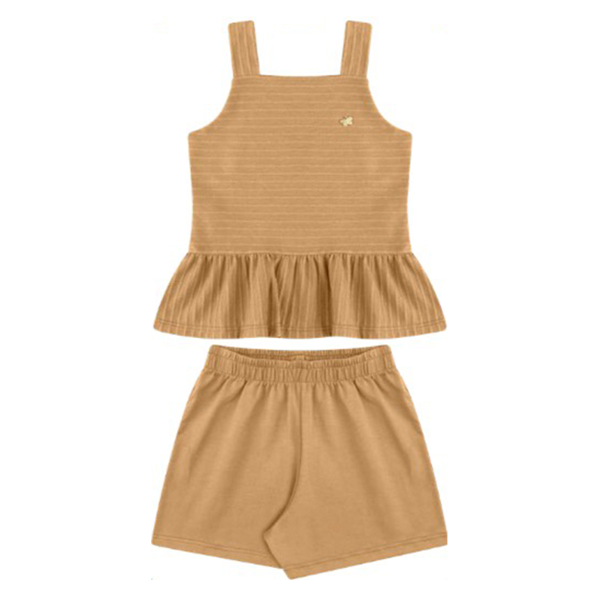 Conjunto Infantil Hrradinhos Blusa Alça Larga e Short