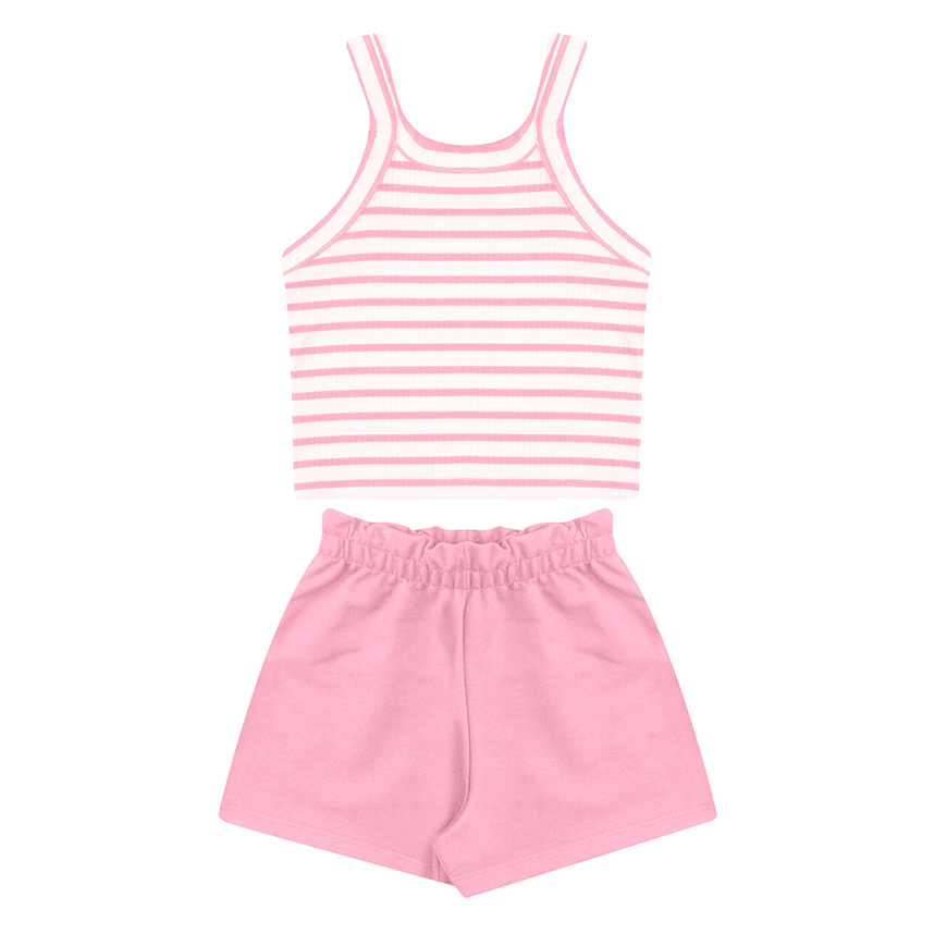 Conjunto Infantil Hrradinhos Regata Listrada e Short
