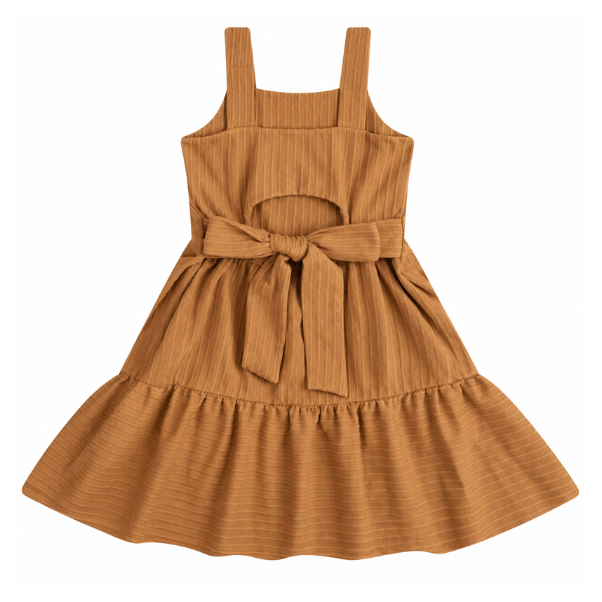 Vestido Infantil Hrradinhos Alça Com Laco Costas