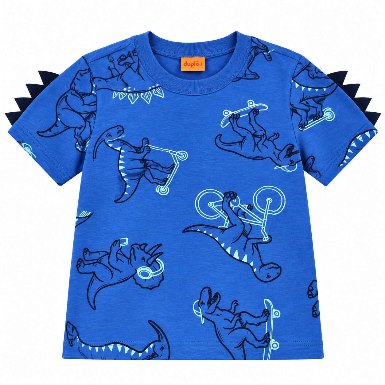 Camiseta Infantil Rollu Manga Curta Estampa Dinossauros