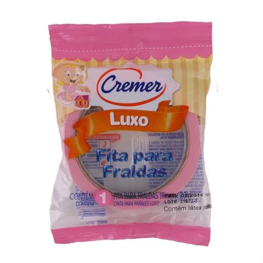 Fita Para Fralda Luxo Cremer 19mmx20m Rosa