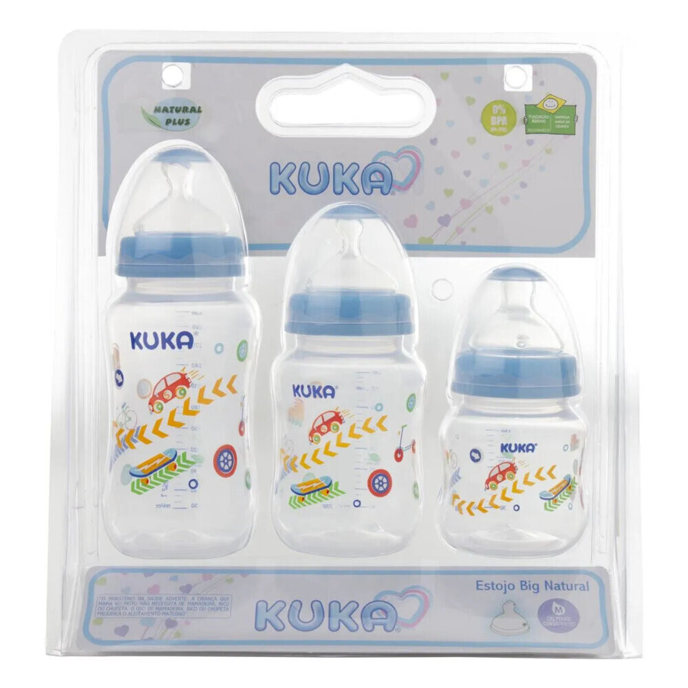 Estojo Mamadeira Com 03 Peças Big Natural Menino 14536 Estojo Mamadeira Com 03 Peças Big Natural Menino 14536