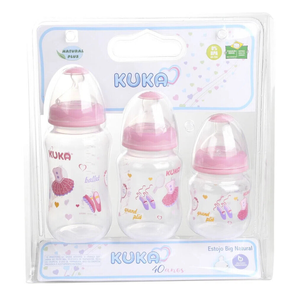Kit Mamadeira Kuka Big Natural - 03 Unidades Kit Mamadeira Kuka Big Natural - 03 Unidades