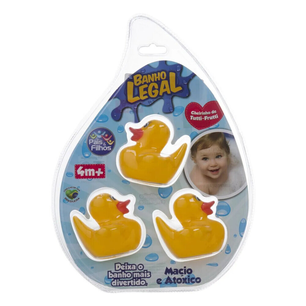 Brinquedos Banho Legal Filhotes Patinhos 03 Unidades 14449