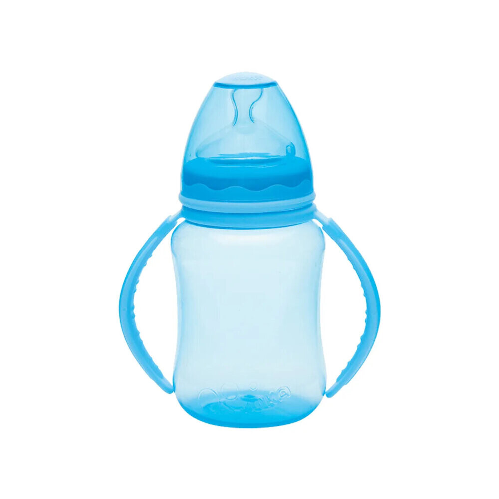 Mamadeira Aquarela Kuka Big Orto Nº2 Com Alça Azul 240ml