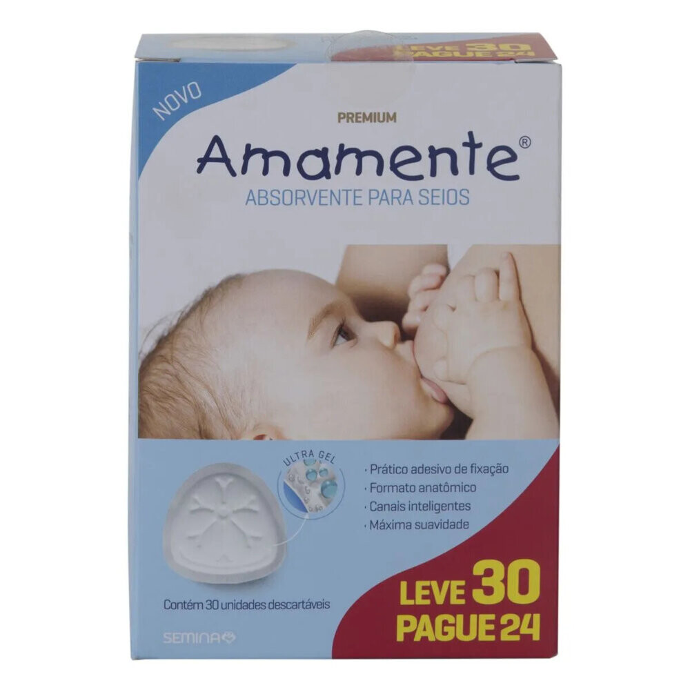 Absorvente Para Seios Mamãe Com 30 Unidades 9006
