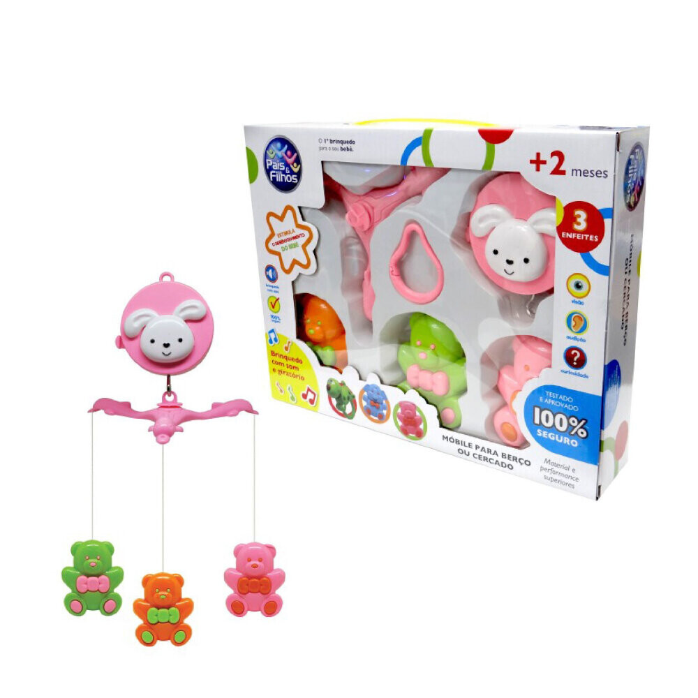 Móbile Giratório Ursinho Com Enfeites 14630 Móbile Giratório Ursinho Com Enfeites 14630