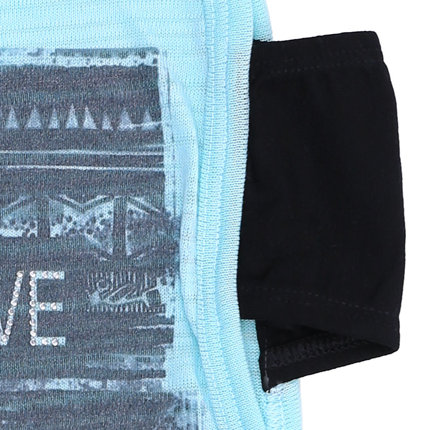 Blusa Pami Regata Viscose Estampa Don't Believe Com Top Blusa Pami Regata Viscose Estampa Don't Believe Com Top