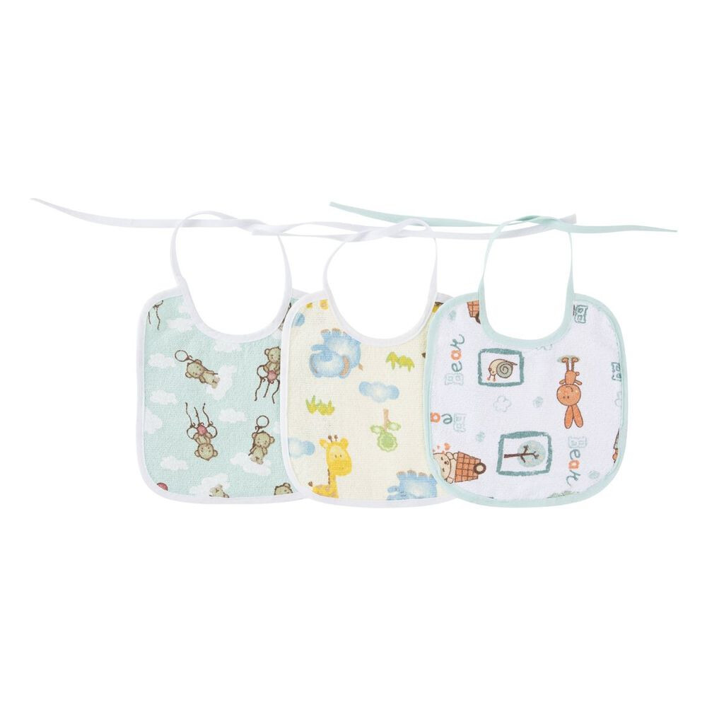 Kit Babador Karinho Flanelado Plastificado 03 Peças