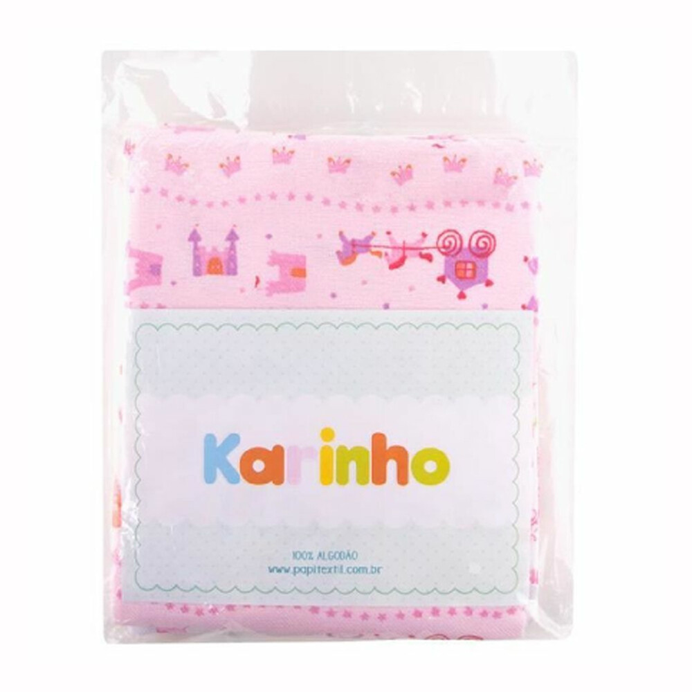 Kit Cueiro Karinho Flanelado Estampado 03 Peças