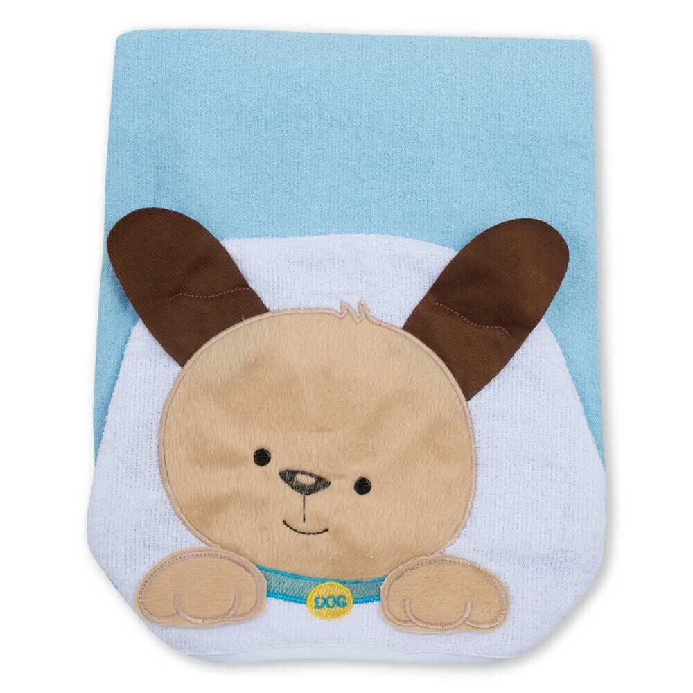 Toalha De Banho Felpa Papi Forrada com Capuz Cachorro